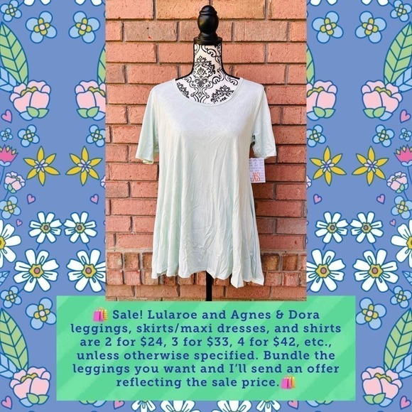 NWT Lularoe Perfect T Mint Green XS - Picture 1 of 9